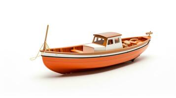 Displaying a 3D miniature Dinghy. Generative AI photo