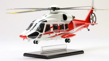 mostrando un 3d miniatura agustawestland aw139. generativo ai foto