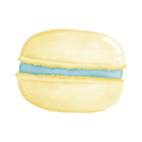 Cream flavored macarons stuffed with blueberries. png