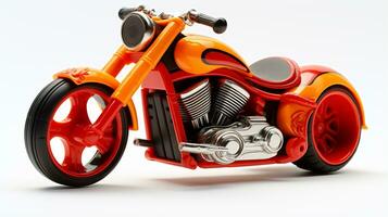 Displaying a 3D miniature Motorcycle. Generative AI photo