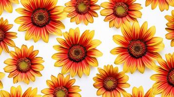 Gaillardia flower patterned background. Flower texture background. Generative AI photo