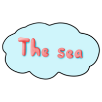 the sea text box png