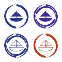 Small Yacht Vector Icon