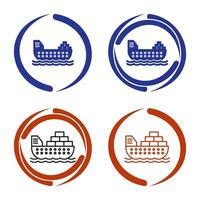 Cargo Ship Vector Icon