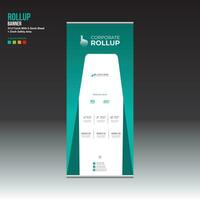 roll up banner design for any best company use vector