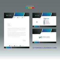 letterhead and business card design vector