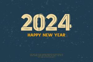 Happy New Year 2024. festive realistic decoration. Celebrate 2024 party vector