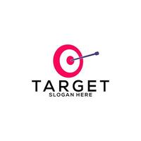 Target Logo design vector template, arrow on target logo icon