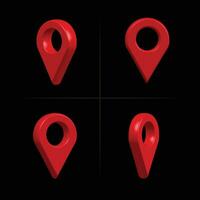 3D Realistic Location map pin GPS pointer markers vector illustration for the destination