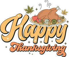 Retro Thanksgiving Sublimation Bundle vector