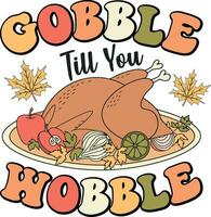 Retro Thanksgiving Sublimation Bundle vector