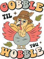 Retro Thanksgiving Sublimation Bundle vector