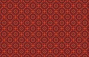 Red and orange color fabric pattern vector