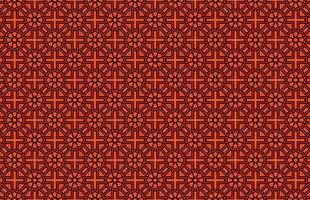 Red and orange color fabric pattern vector