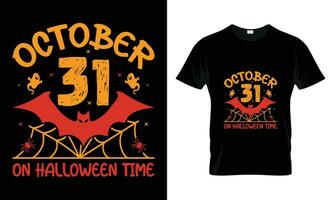 31 octobar on halloween time vector