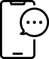 message line icon vector