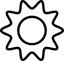 sun line icon vector