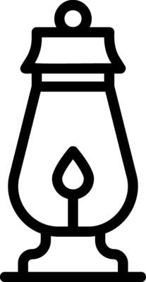 fire lamp line icon