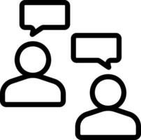 conversation line icon vector