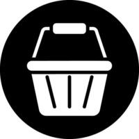 shopping basket glyph icon vector