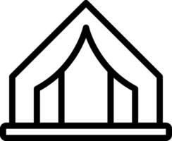 tent line icon vector