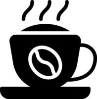 icono de glifo de capuchino vector