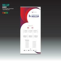 roll up banner design for any best company use vector