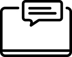 chat box line icon vector