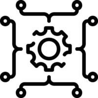system integration line icon vector