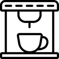 icono de línea de máquina de café vector