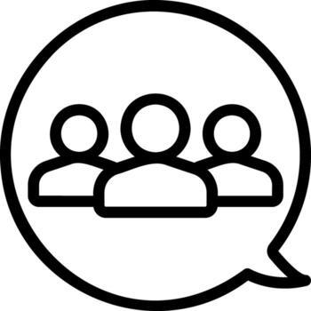 chat line icon vector