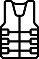 life jacket line icon vector