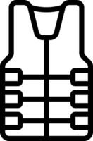 life jacket line icon vector