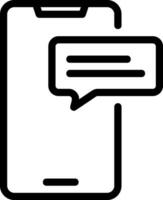 instant message line icon vector