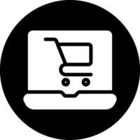 online shop glyph icon vector