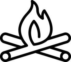campfire line icon vector