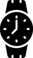 wristwatch glyph icon vector