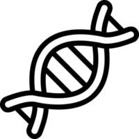 dna structure line icon vector