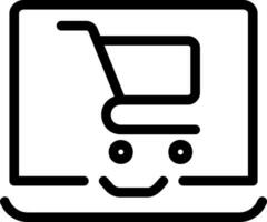 online shop line icon vector