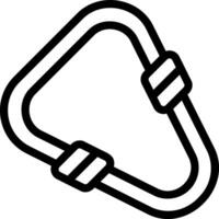 carabiner line icon vector