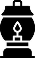 fire lamp glyph icon vector