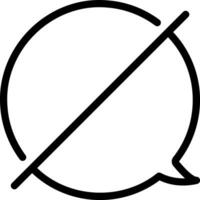 no comment line icon vector