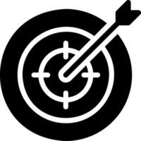 target glyph icon vector