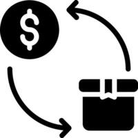 cash on delivery glyph icon vector