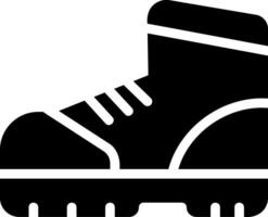 hiking boots glyph icon vector