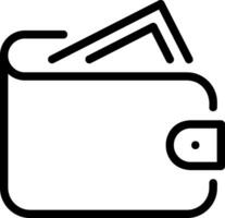 wallet line icon vector