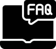 Frequently asked questions glyph icon vector