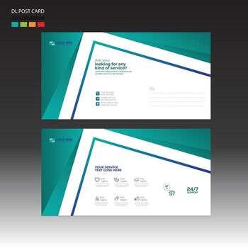 Postcard Design for invitation and any use vector