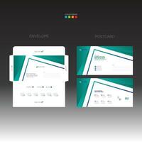 envelope and postcard for any company use vector