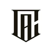 Monogram Letter AC CA Shield Logo Design for Your Brand Identity vector